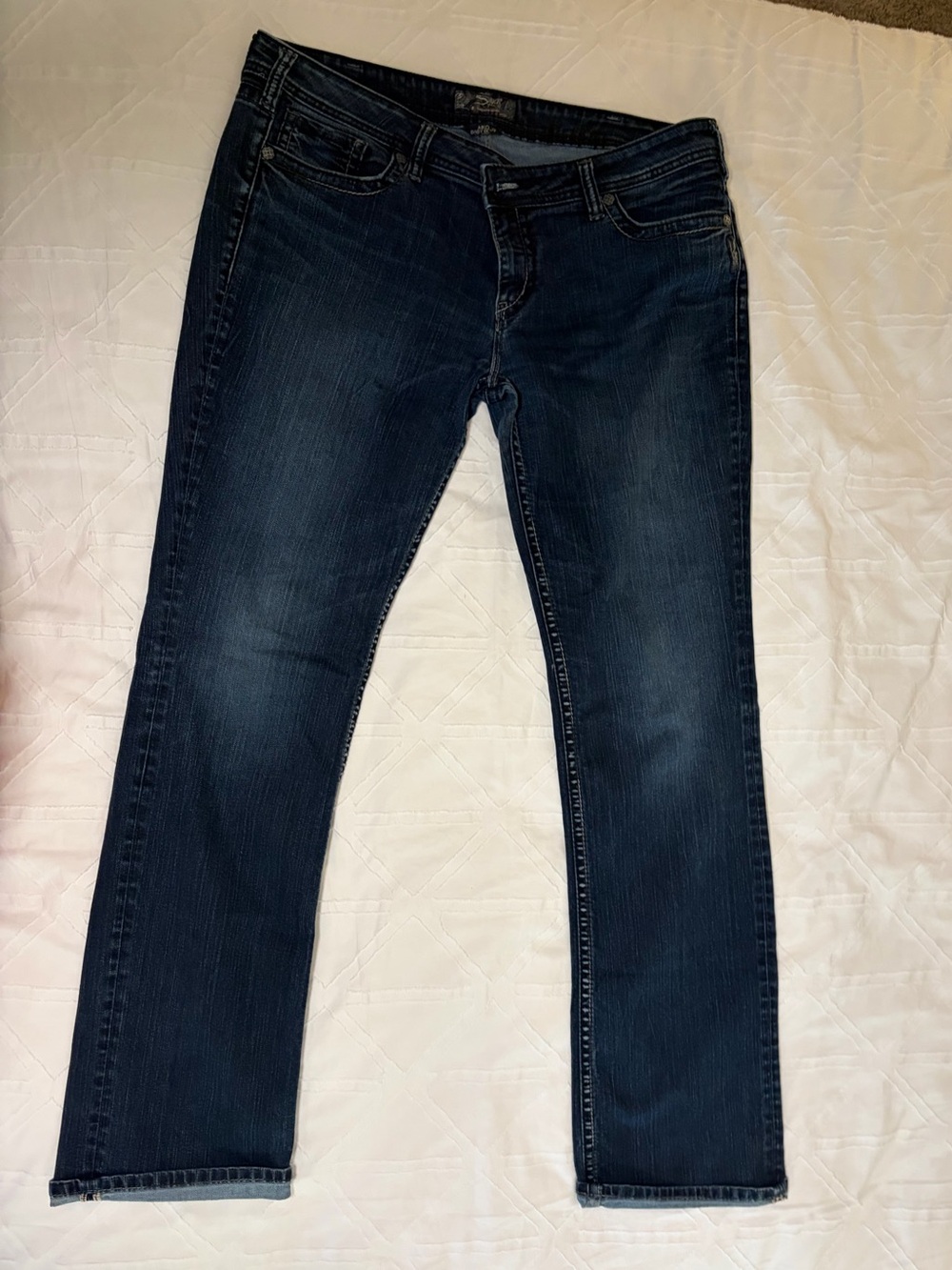 Silver Jeans Straight Leg Dark Blue Women's Jeans